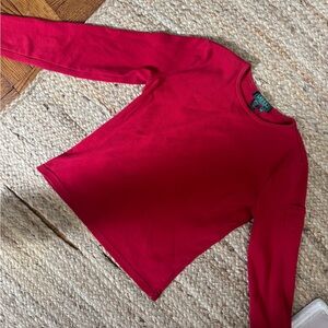 Ralph Lauren Vibrant Red Long Sleeve Top